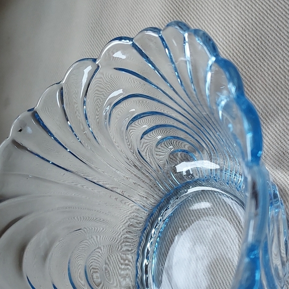 💙Cambridge ice Moonlight Blue Caprice bowl underplate art deco mayonnaise bowl - Picture 10 of 17